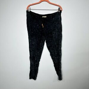 Chaser NWT Heirloom Woven Slouchy Slim Lounge Pants Vintage Black Size Medium